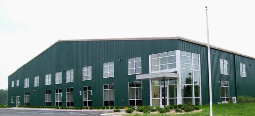 Steel building office.