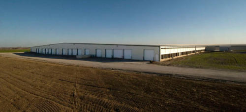 Steel agricultural building.