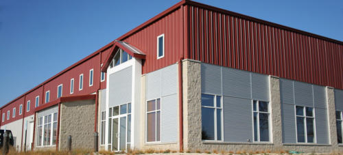 steel building.